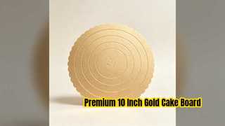 Base de panadería segura para alimentos, tablero dorado para pasteles de 10 pulgadas